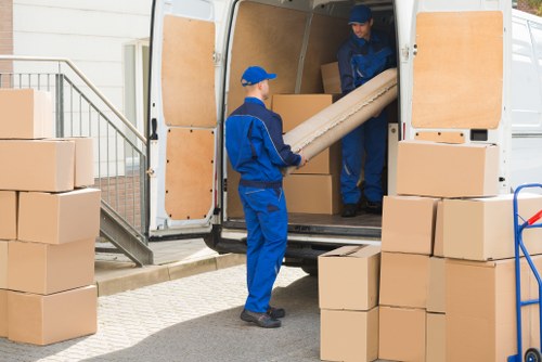 Packed moving boxes ready for a Highbury home move