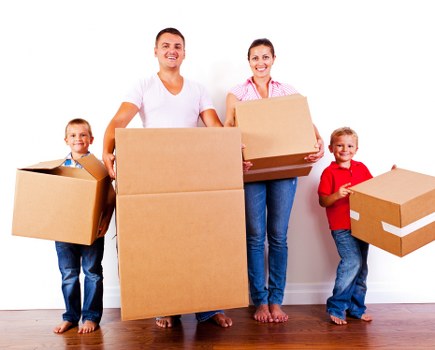 Loading household items into a removal van in Highbury