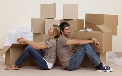 Man With Van Highbury team preparing items safely for a move