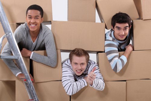 Careful loading of household items for a Highbury relocation