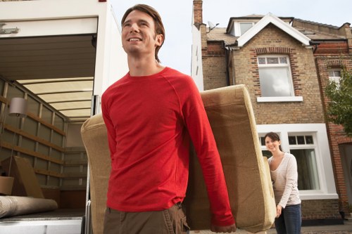 Removals crew loading belongings for a flat move in Highbury