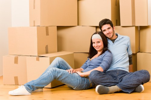 Careful furniture handling during a Highbury house move