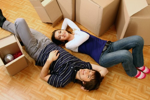 Local moving service handling fragile belongings with care