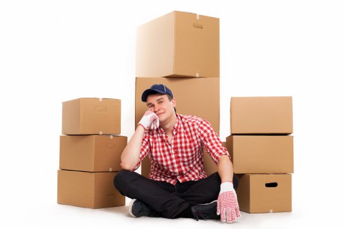 Careful loading of sofas and tables for a local Highbury move